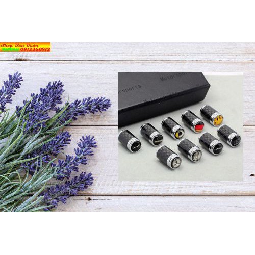 Ốp chân van oto - xe máy các bon cao cấp ( giá 1 đôi)