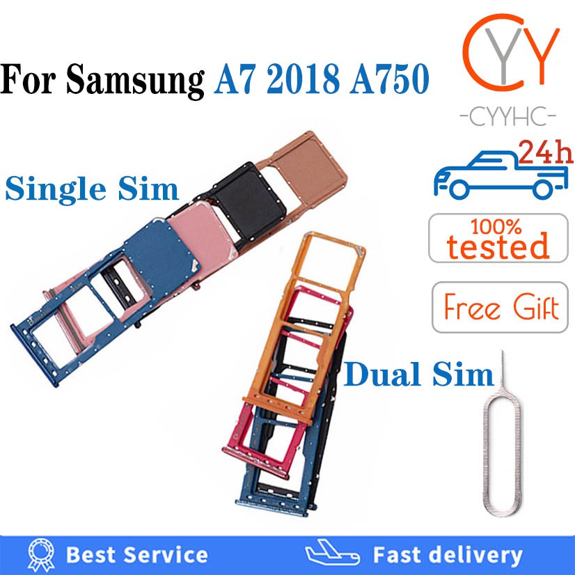 Khay Đựng Thẻ Sim Micro Sd Thay Thế Cho Samsung Galaxy A7 2018 A750