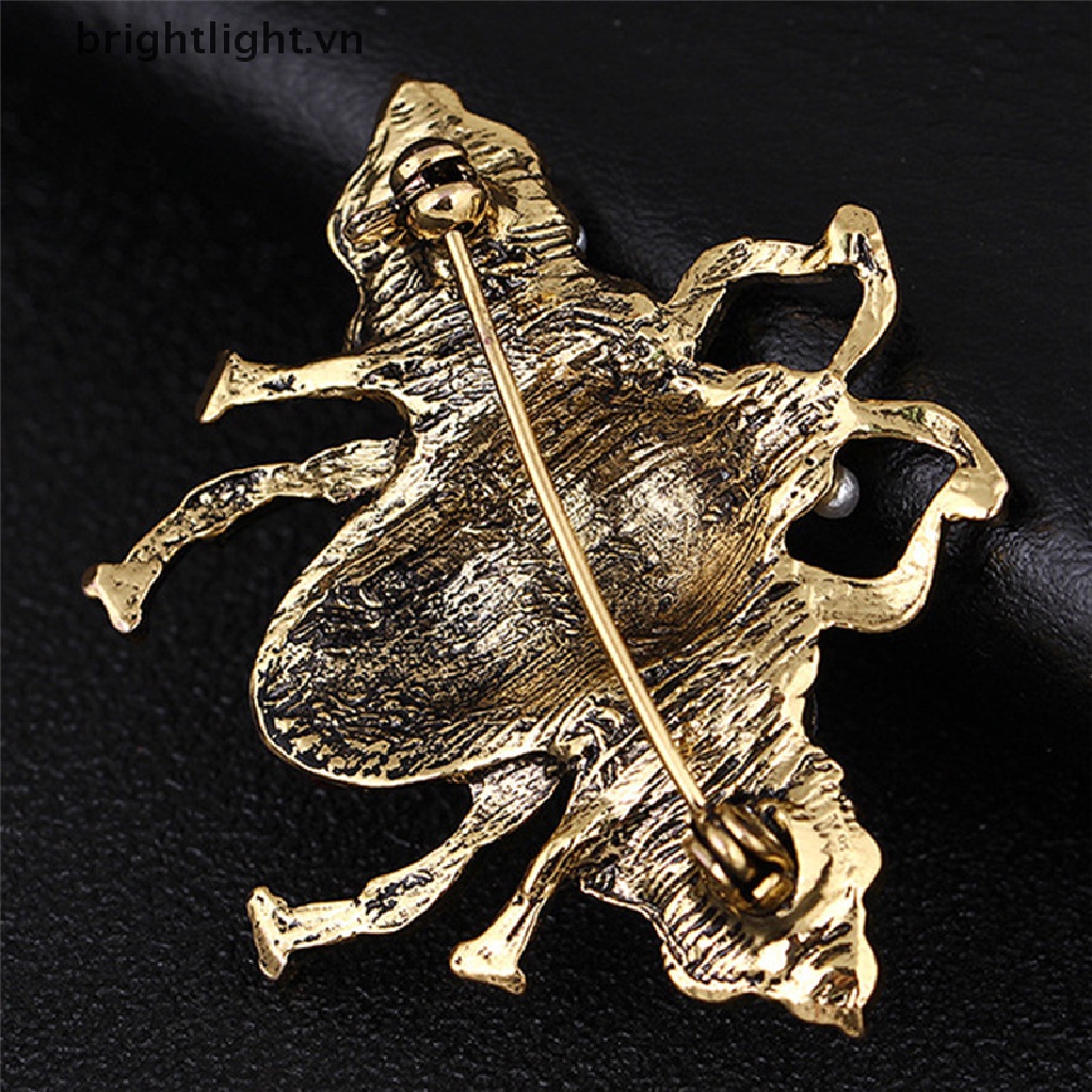 Cài Áo Hình Con Ong Đính Đá Pha Lê Phong Cách Vintage