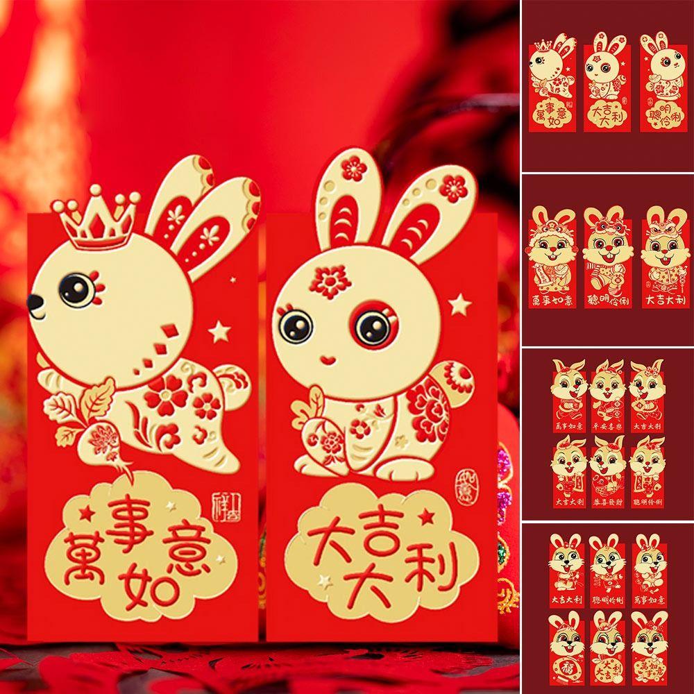 Set 6 Bao Lì Xì Đỏ Mừng Năm Mới 2023