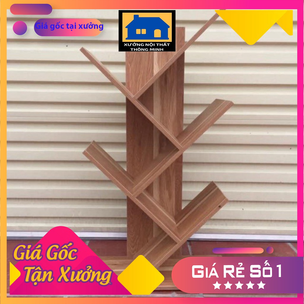 Giá sách, kệ sách xương cá 5 tầng, mặt gỗ MDF chống xước, dễ dàng lắp ráp☀️FREESHIP - RẺ VÔ ĐỊCH☀️