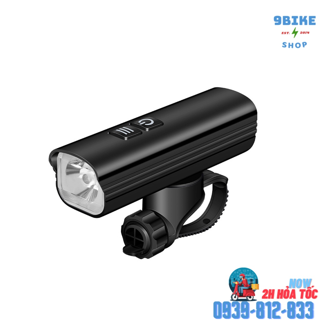 Đèn xe đạp siêu sáng Coomas 1000 Lumens Led T6 100m pin sạc USB