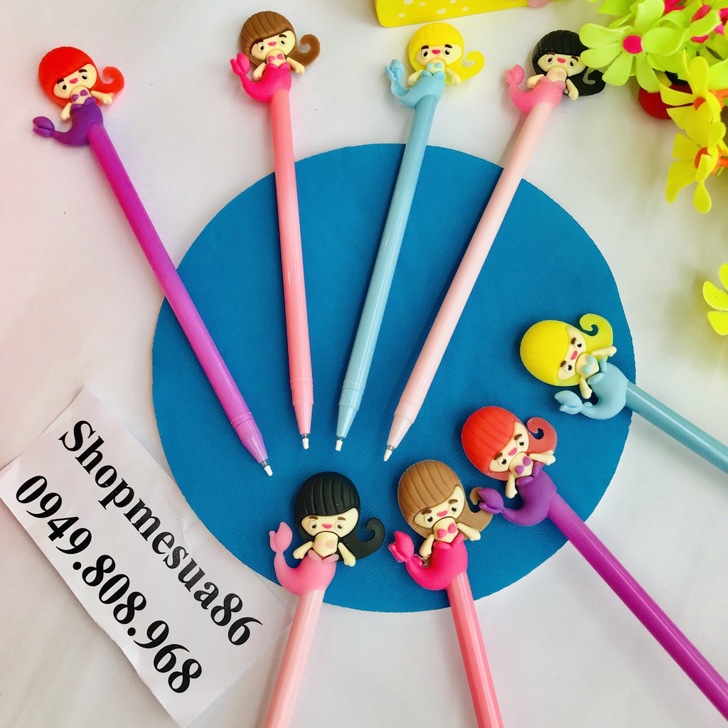 Bút nàng tiên cá nhiều màu siêu ngộ nghĩnh, bút mưc gel nước