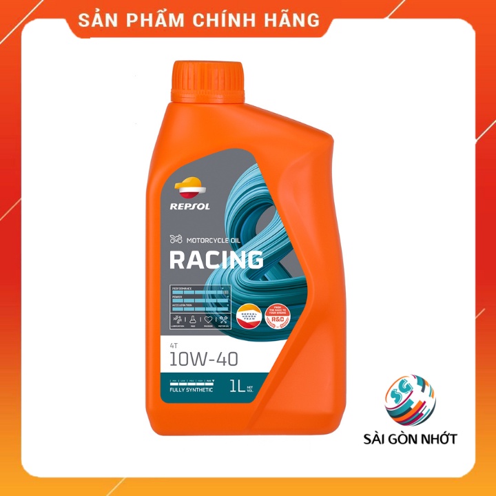 Dầu nhớt Tổng Hợp Repsol Racing 4T 10W40 1L - CHÍNH HÃNG