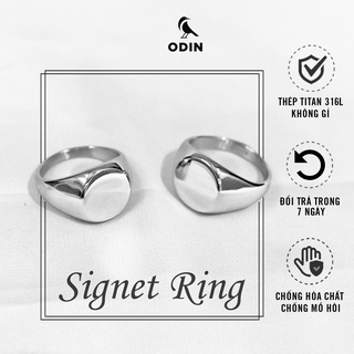 Nhẫn Signet - Thép Titanium 316L