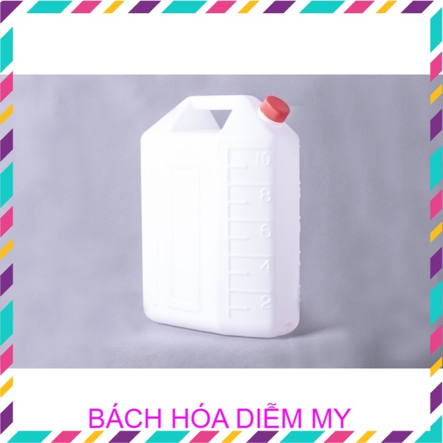 Can nhựa 5l, 10l Việt Nhật trắng Hàng dày dặn đựng nước, Rượu xăng dầu tiện dụng