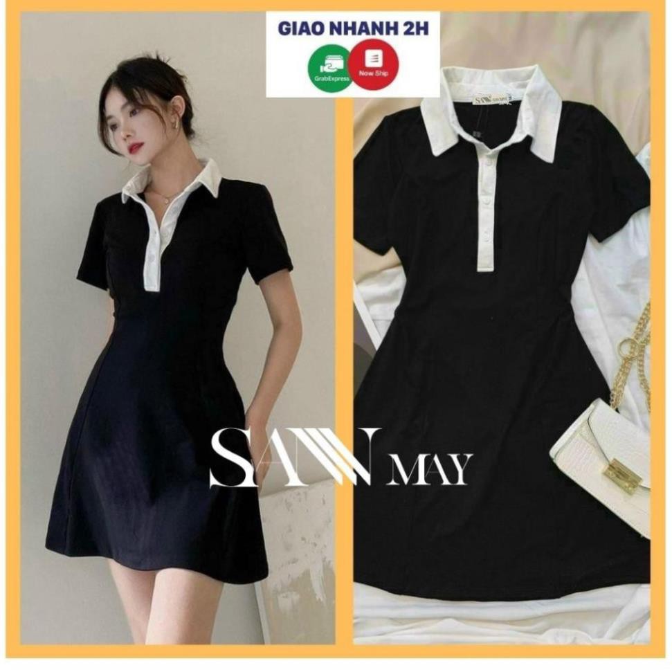 Váy polo body tay ngắn xinh yêu, đầm polo đi dự tiệc, đi chơi dạo phố, đi bar sang chảnh - có Bigsize SANCLOTHING Đẹp ❗