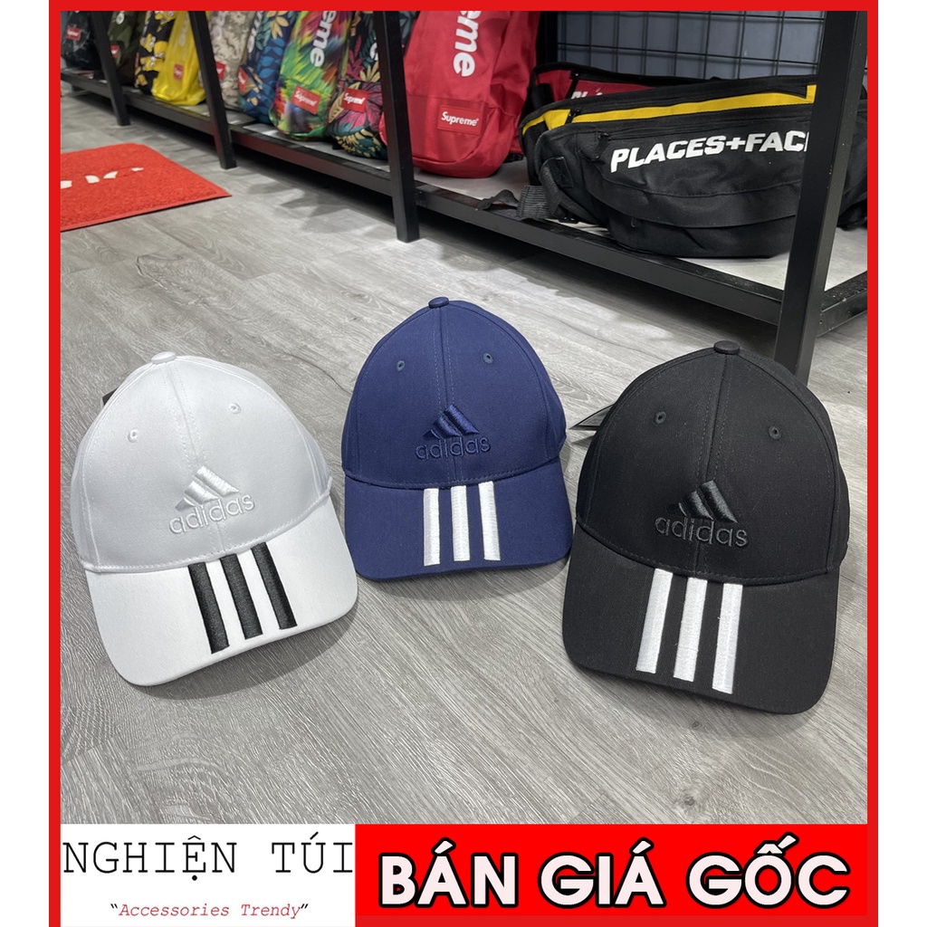 [NGHIỆN TÚI GIÁ GỐC + VIDEO THẬT] Nón / Mũ thể thao Adidas SIX-PANEL CLASSIC 3-STRIPES - BK0806 BK0808 | FULL TAG CODE
