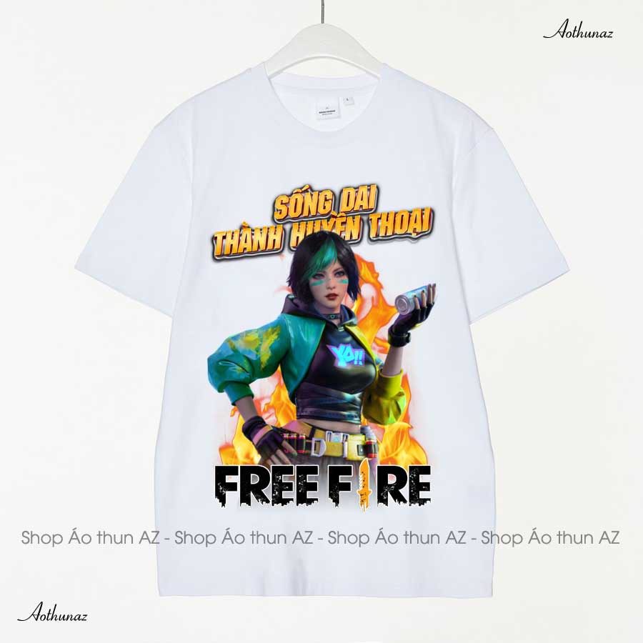 Áo thun Game Free Fire in hình nhân vật Steffie - Cotton Thái Form rộn
