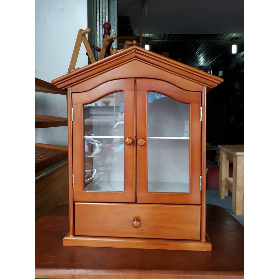 Tủ thuốc gỗ mái nhà có hộc kéo F97 - Lê Tâm Furniture