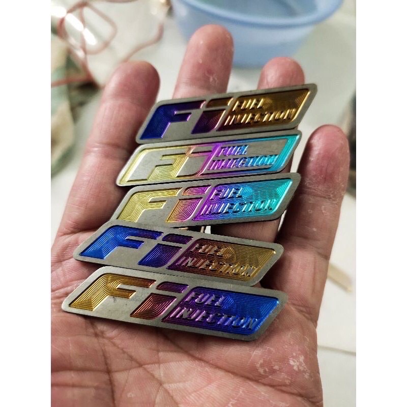 Logo titanlium FI cực chất kèm keo 3m,hàng chuẩn titan gr5