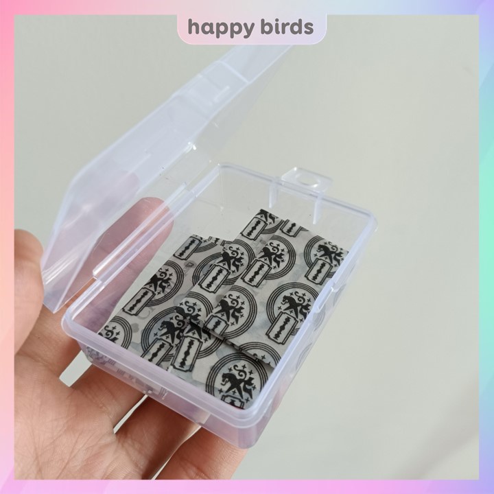 Hộp đựng trang sức phụ kiện nhựa trong suốt 9.5x6.5x2.5 cm