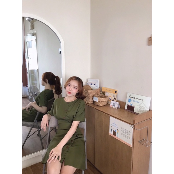 Đầm đắp chéo nút dừa