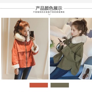 Áo kaki lót lông cừu