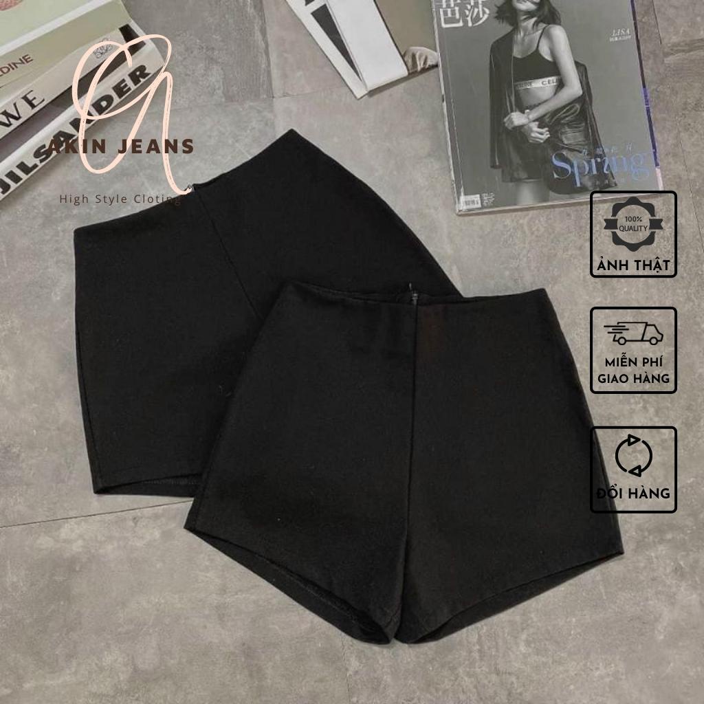 Quần Sooc Zara Nữ Cạp Cao, Quần Short Nữ Lưng Cao Co Giãn 4 Chiều Vải Thun Siêu Hot, Akin Jeans SZK