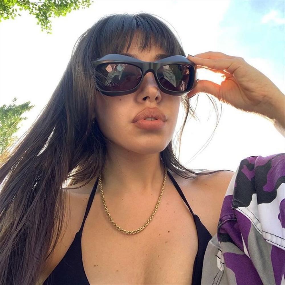 Kính Râm Tròng Dày Oversize Y2K Dùng Lái Xe