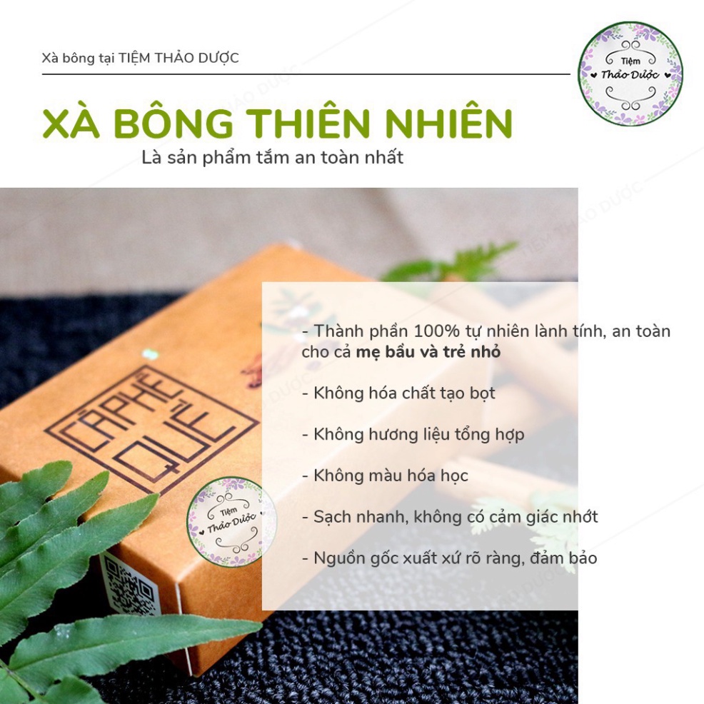 Xà bông Cafe Quế Organic  Hàng Chính Hãng  Sạch Mát Da, Sát Khuẩn,Tẩy Da Chết, Dưỡng Ẩm Dạng Sáp 100gr