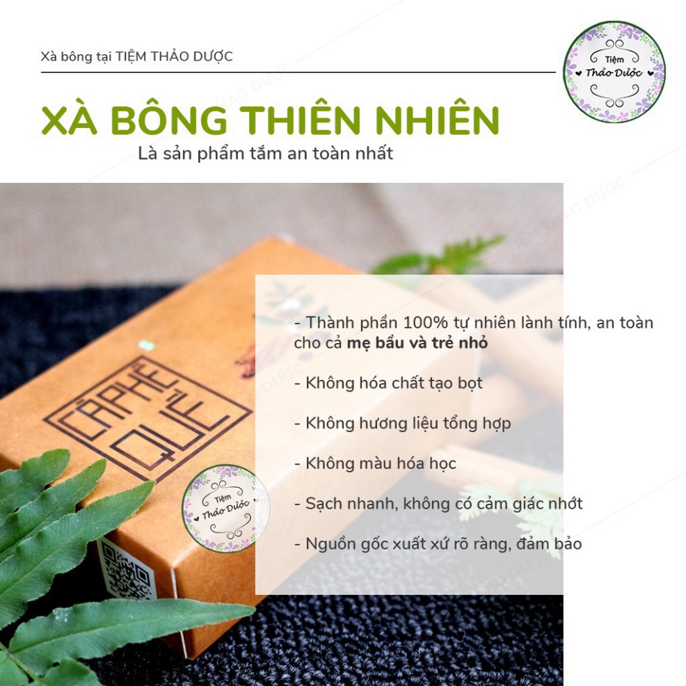 Xà bông Cafe Quế Organic  Hàng Chính Hãng  Sạch Mát Da, Sát Khuẩn,Tẩy Da Chết, Dưỡng Ẩm Dạng Sáp 100gr