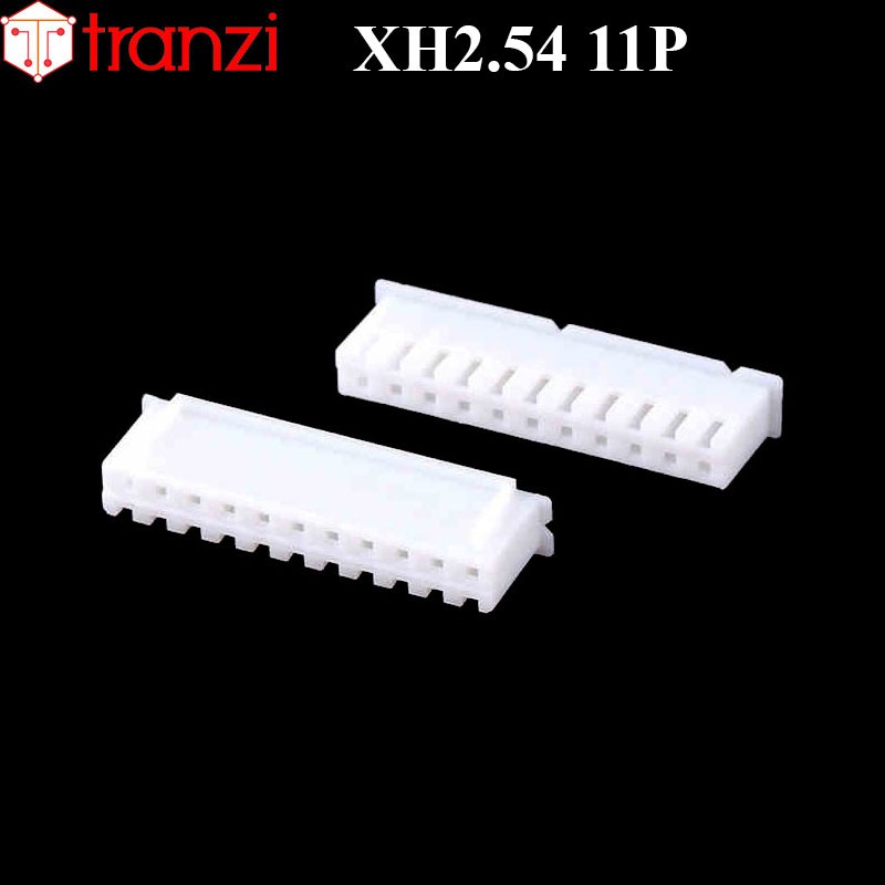 Vỏ header 2.54mm XH2.54 11P 8mm trắng - túi 50 cái