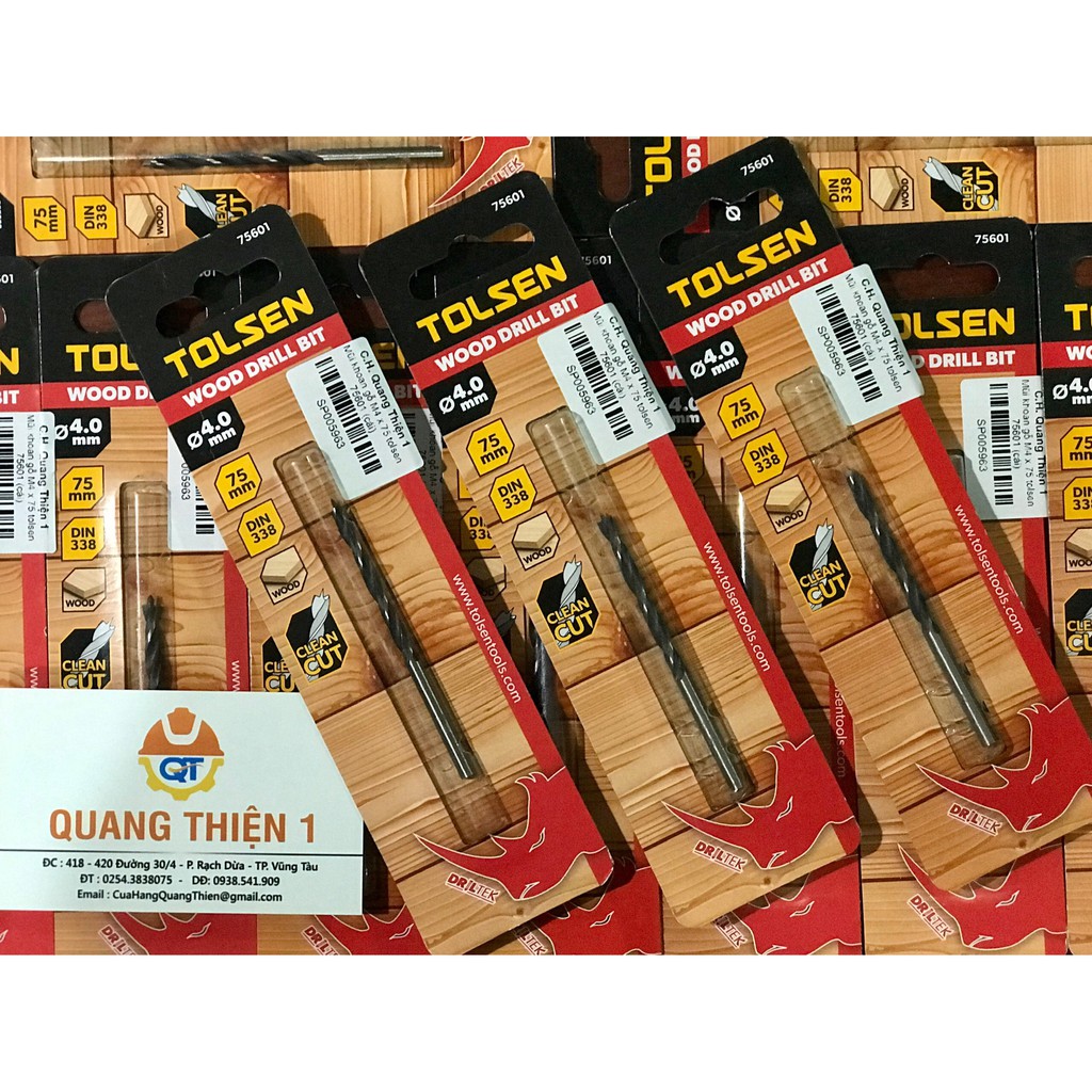Mũi khoán gỗ M3, M4, M5, M6, M7, M8, M9, M10, M11, M12, M13 TOLSEN
