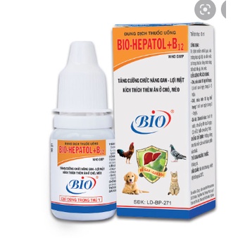 Hepatol B12_giải độc gan, gan nhiễm mỡ, tăng cường tiêu hóa cho chó và mèo hủ 10ml
