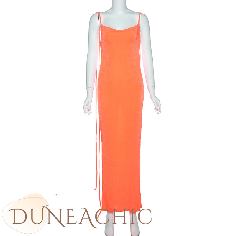 DUNEA Đầm Nữ Hai Dây Hở Lưng Quyến Rũ