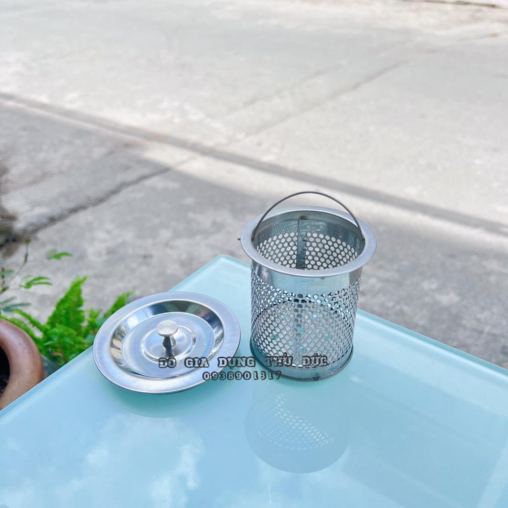 combo Lọc rác inox có quai xách kèm nắp đậy tiện lợi dùng cho gia đình