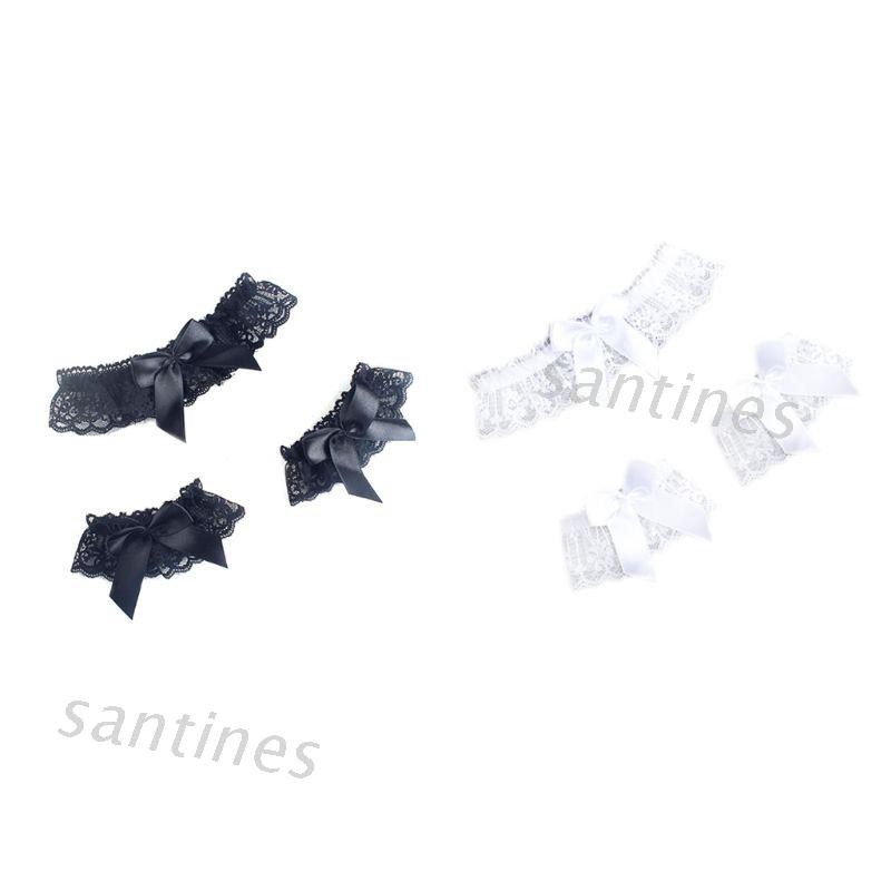 Set 3 Đai Ren Đùi Co Giãn Phụ Kiện Cho Cô Dâu