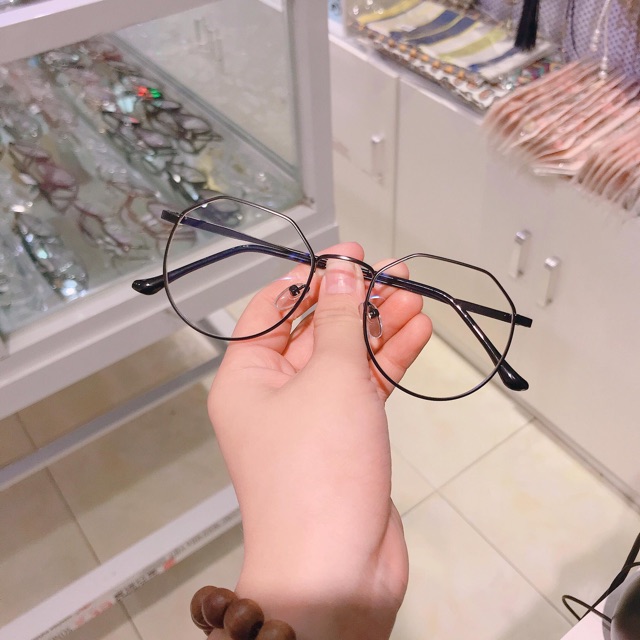 [ Ảnh thật ] Gọng kính Vintage Hàn Quốc kim loại mẫu vát đầu 2019 | BigBuy360 - bigbuy360.vn