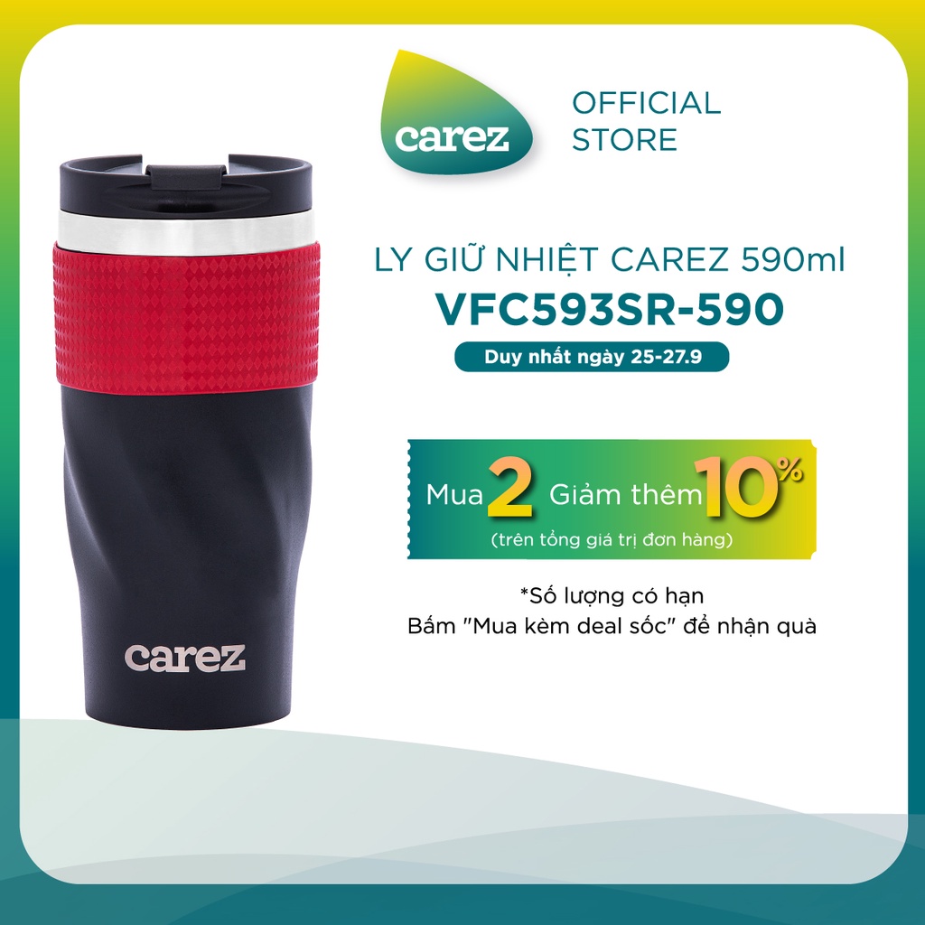 LY GIỮ NHIỆT CAREZ TO GO 590ML VFC593SR-590 màu đỏ ruby