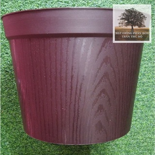 CHẬU VÂN GỖ NHỰA BỀN DẺO CAO CẤP SIZE 30