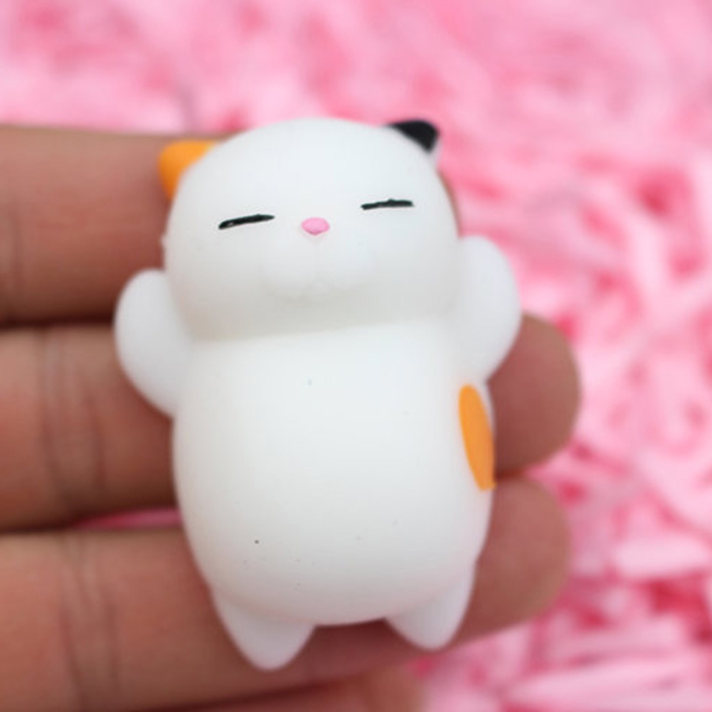 Đồ Chơi Bóp Mềm Mini Hình Mèo Hoạt Hình Giúp Giải Tỏa Căng Thẳng