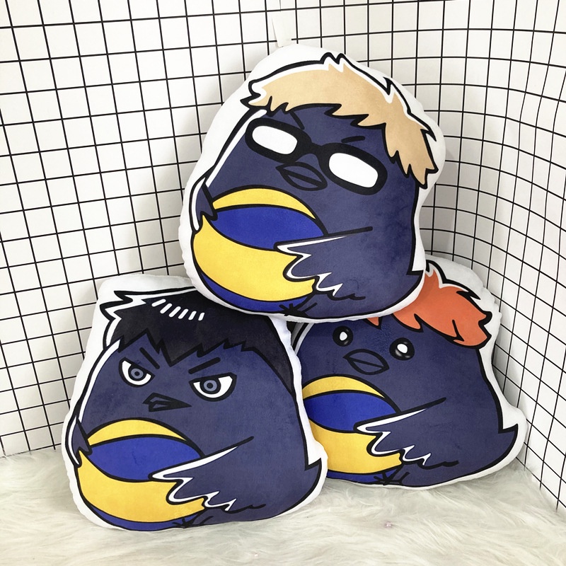 Gấu nhồi bông họa tiết nhân vật hoạt hình Haikyuu kích thước 10cm/34cm