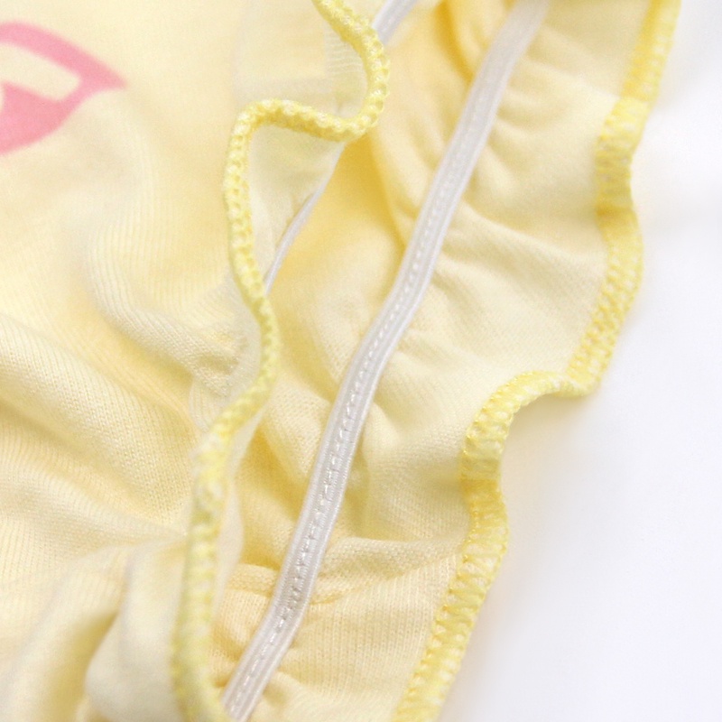 Quần bánh mì lót cotton LUCKY BIG CAT trơn màu đính nơ cho trẻ em gái 0-3 tuổi