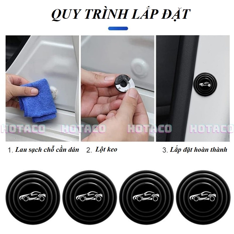 Đệm giảm chấn ô tô, nút giảm động dán cửa, dán cốp ô tô tránh tiếng ồn