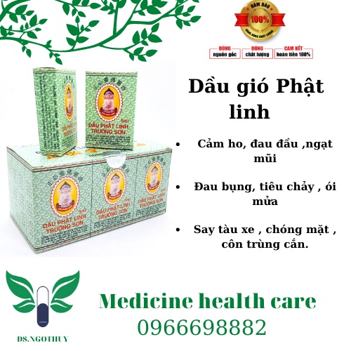 Dầu gió Phật Linh lọ 4,5 ml - Hỗ trợ giảm ngạt mũi , đau bụng, say tàu xe ...