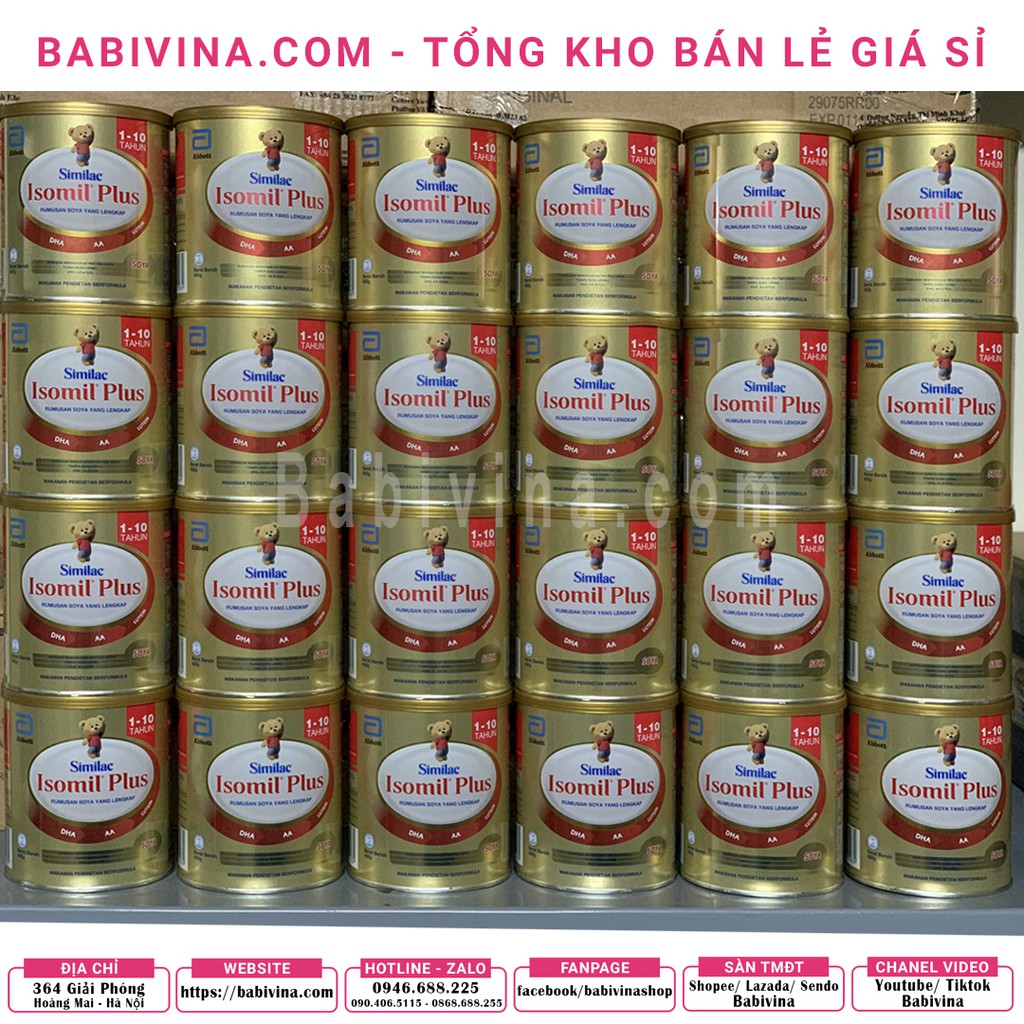 [CHÍNH HÃNG] Sữa Similac Isomil Plus 400g (ISOMIL PLUS - ISOMILPLUS) | Date Mới Nhất - Giá Tốt Nhất | Babivina