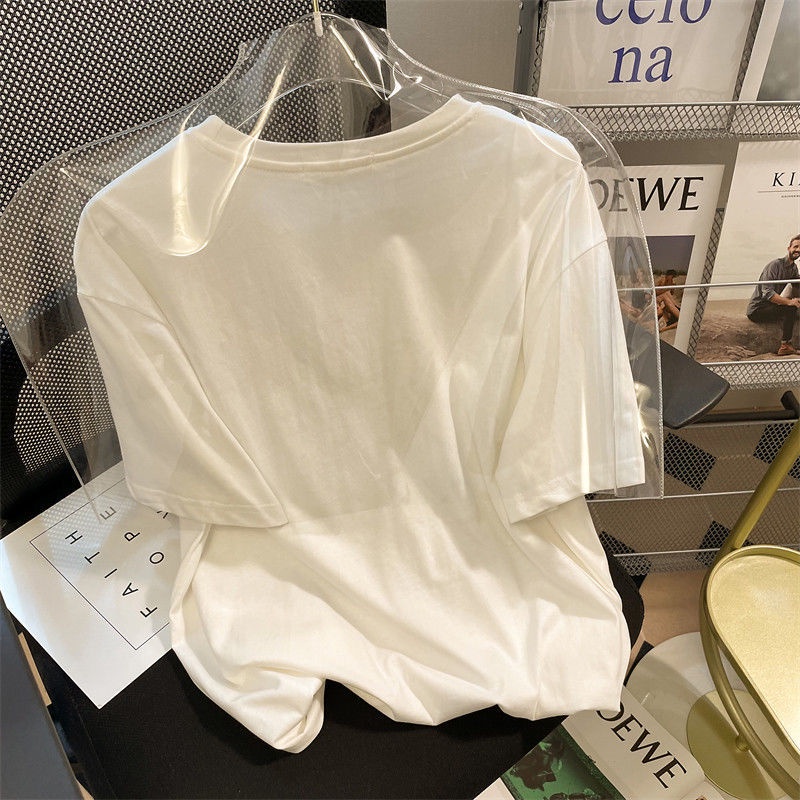 Áo Thun Ngắn Tay Dáng Rộng Thời Trang Dễ Phối Đồ