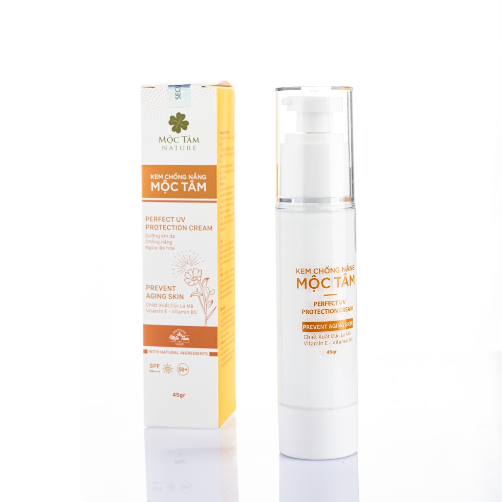 Kem Chống Nắng Mộc Tâm SPF50 - 45g Ngăn Chặn Tia UV, Dưỡng Ẩm, Ngừa Lão Hóa (Mộc Tâm Nature) | BigBuy360 - bigbuy360.vn
