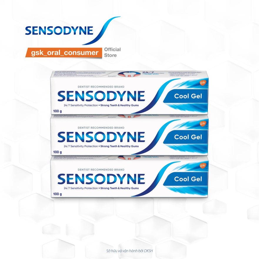 Bộ 3 Kem đánh răng Sensodyne Cool Gel 100g