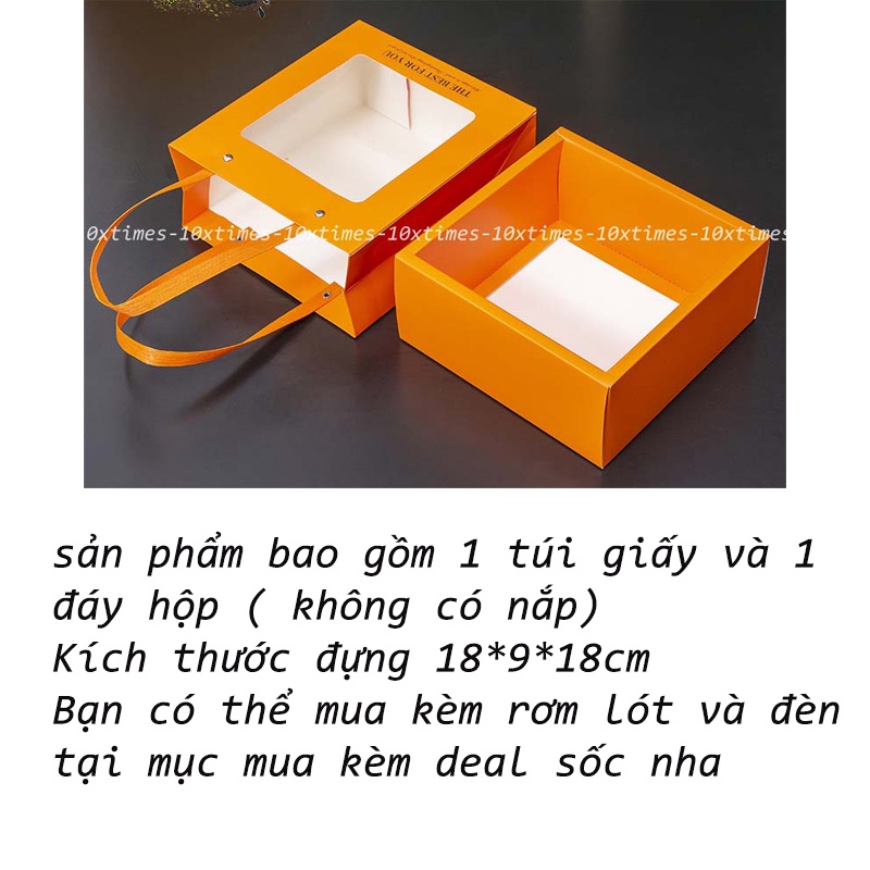 (18cm) Set túi hộp mặt trong đựng quà tặng sang trọng tặng sinh nhật bạn gái bạn trai đối tác, valentine, ngày lễ