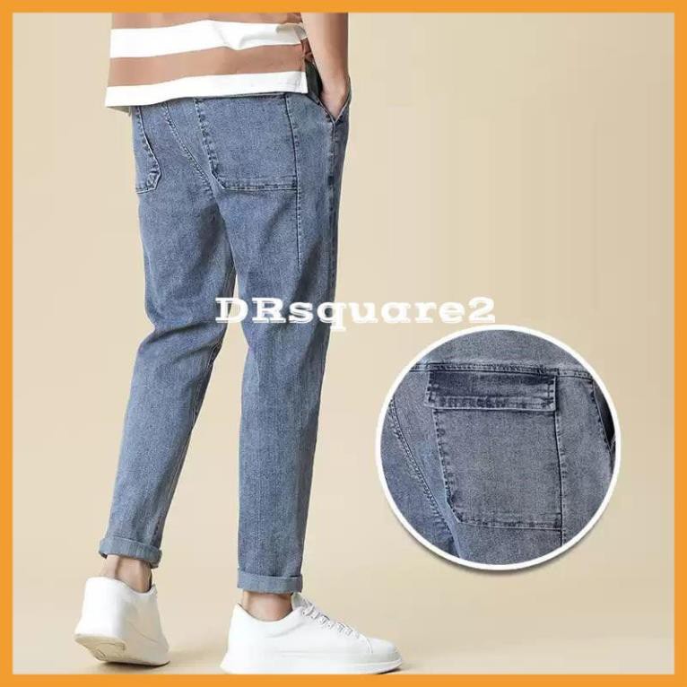 Quần jean nam, jeans,quần bò, baggy túi hộp, xanh sky ống suông rộng style hàn quốc hot 2021 DRsquare [X01]