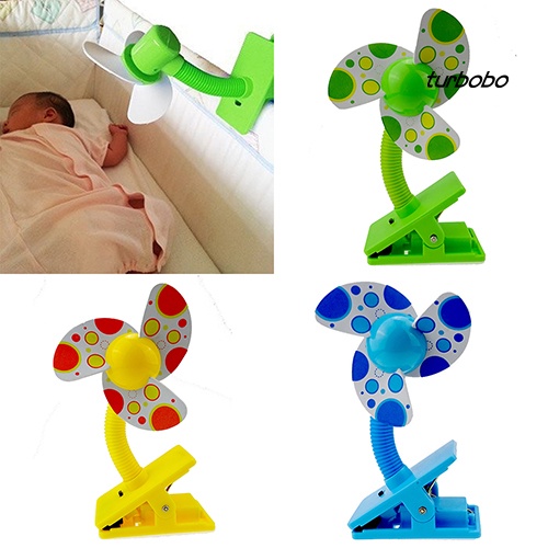 Quạt Mềm Mại Cánh Quạt Mini An Toàn Gắn Xe Đẩy Em Bé