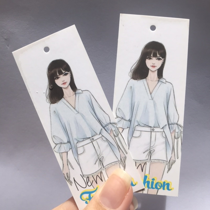 Mác quần áo 100 mác + 100 Dây Treo Thẻ Bài - Dây Dù Xâu Tag (Mác) Quần Áo