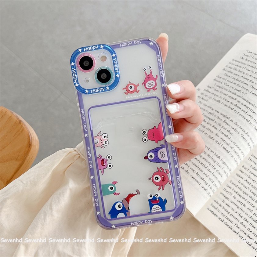 Ốp Điện Thoại Dẻo Trong Suốt Họa Tiết Hoạt Hình One-Eye Cho iPhone 14 13 12 11 Pro Max X XR Xs Max 8 7 6 6s Plus SE 2020