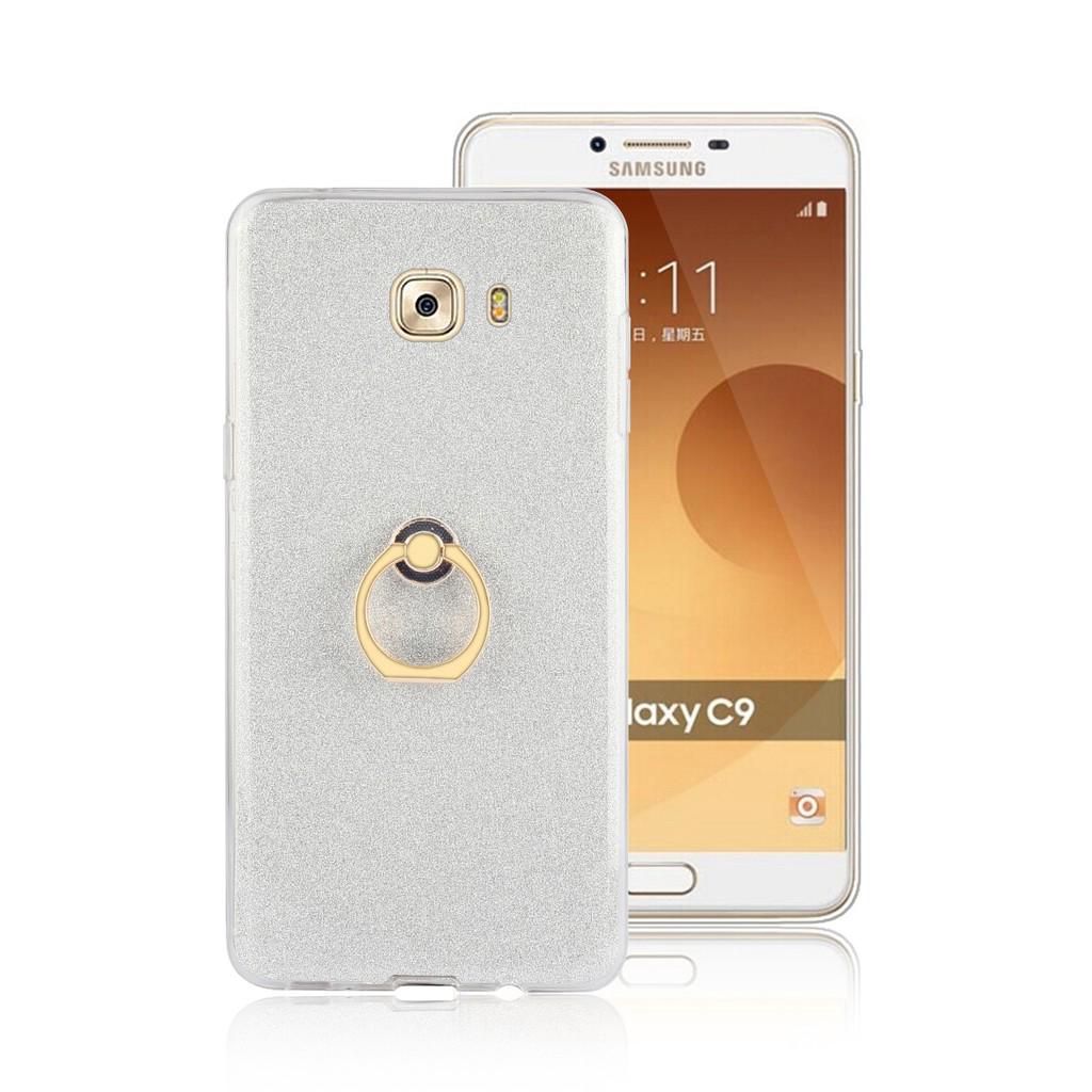 Ốp lưng lấp lánh có nhẫn đỡ cho Samsung Galaxy C9 / C9 Pro