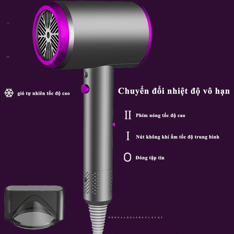 UPUPIN Máy sấy tóc mini tạo kiểu 2 chiều nóng lạnh công suất cao chính hãng lớn ion âm hai chiều sấy khô nhanh chăm