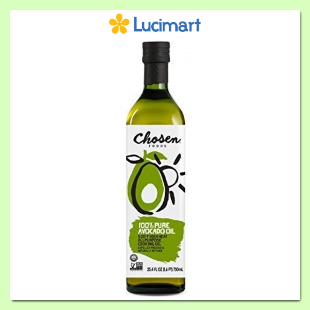 Dầu bơ Chosen Foods dạng xịt Avocado Oil Spray, chai 134g / chai 750ml [Hàng Mỹ]