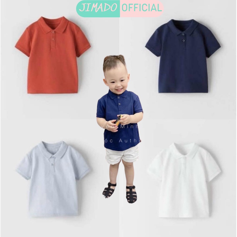 Áo polo bé Combo 2 áo thun cổ bẻ zr chất phông cá sấu đẹp cho bé JIMADO E2.068.XA.130