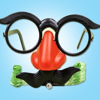 Mắt kính chú hề đeo mũi có râu vui nhộn